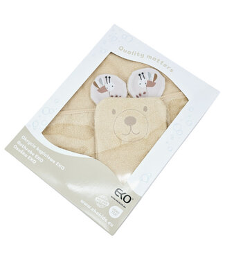 EkoKids Bamboe badjas met washandje EKO BEES