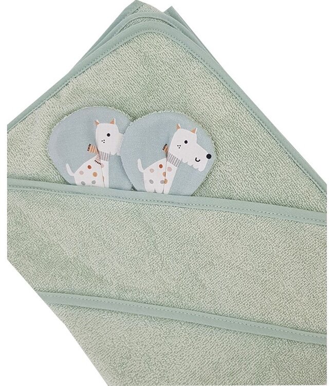 Bamboe badjas HONDEN/MINT