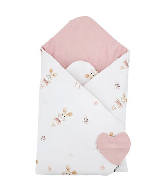 EkoKids Dubbelzijdig bedrukt katoenen hoorn Ballerina-muis