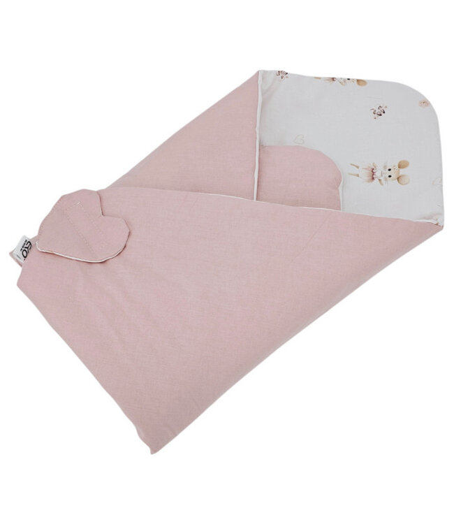 Dubbelzijdig bedrukt katoenen hoorn Ballerina-muis