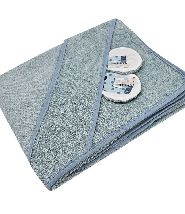 Bamboe badjas GIRAFFE/BLAUW