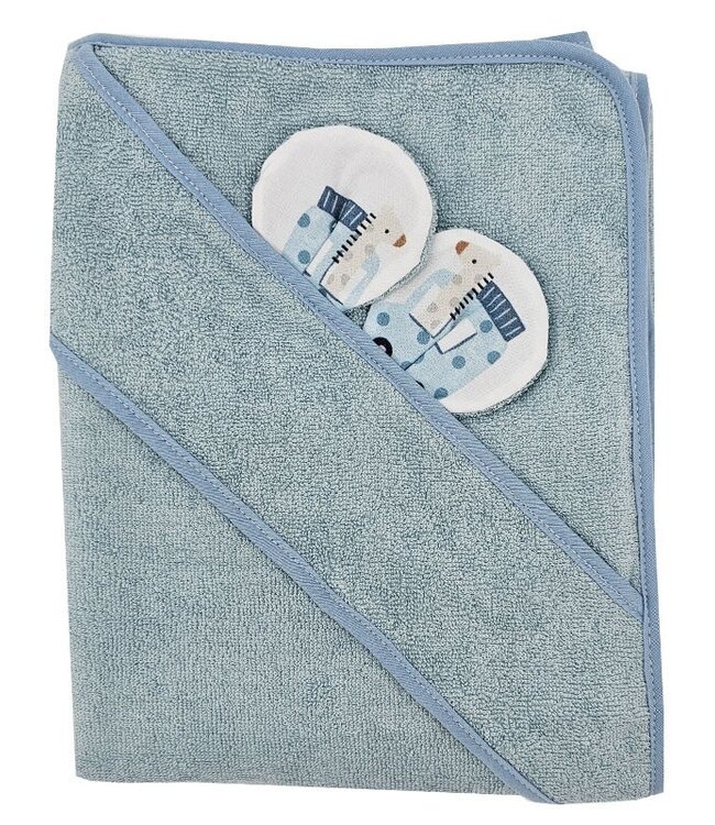 Bamboe badjas GIRAFFE/BLAUW