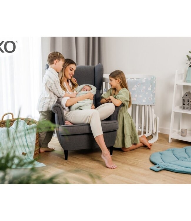 Mousseline-inbakerdoek met kokos, beige