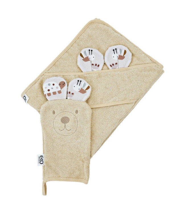 Bamboe badjas met washandje EKO BEES