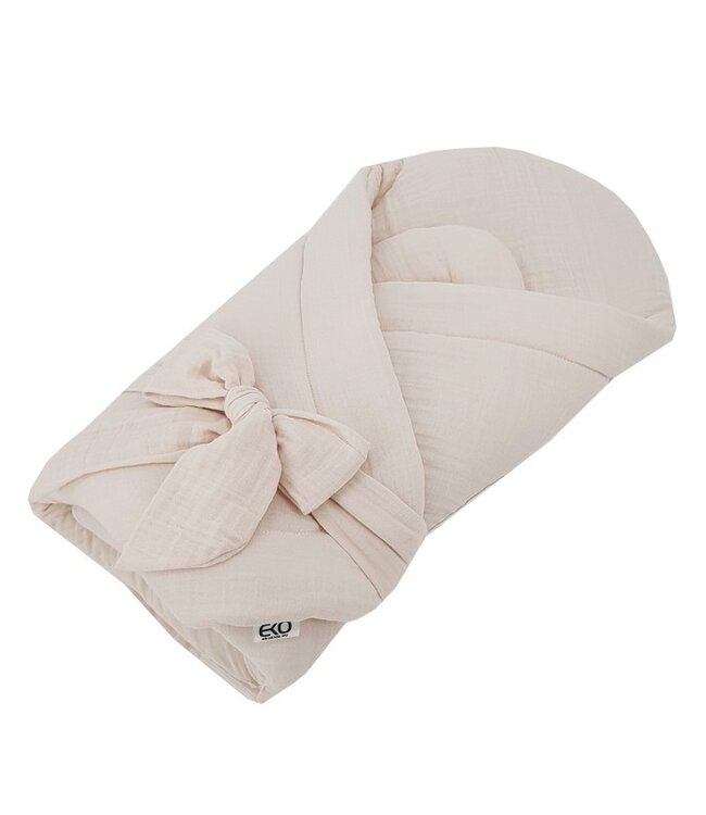 Mousseline-inbakerdoek met kokos, beige