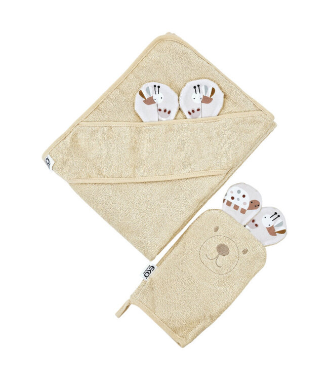 Bamboe badjas met washandje EKO BEES