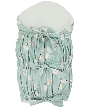 EkoKids Bedrukte katoenen inbakerdoek met hondenprint