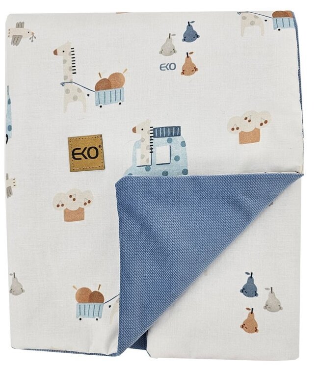 Educatief speelkleed met fluwelen voering Giraf/Blauw