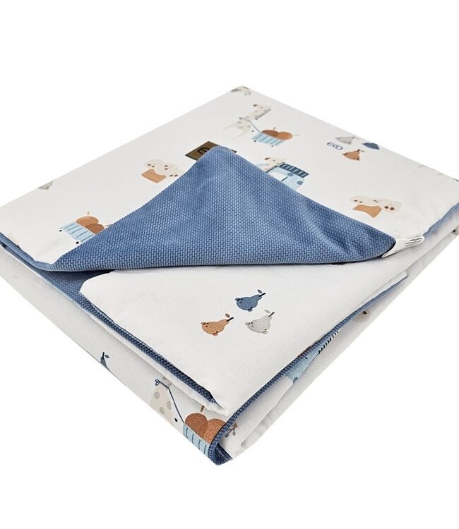 Educatief speelkleed met fluwelen voering Giraf/Blauw