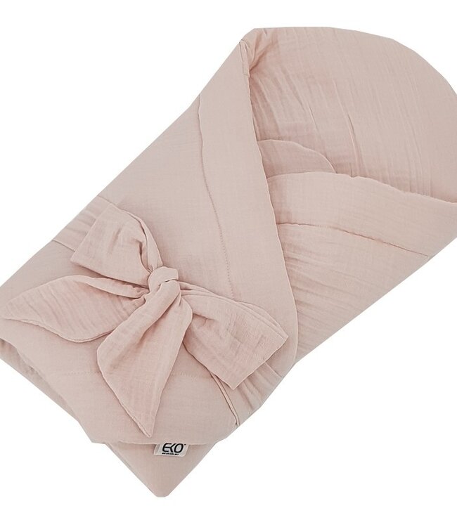 Mousseline wikkeldoek met kokos - roze