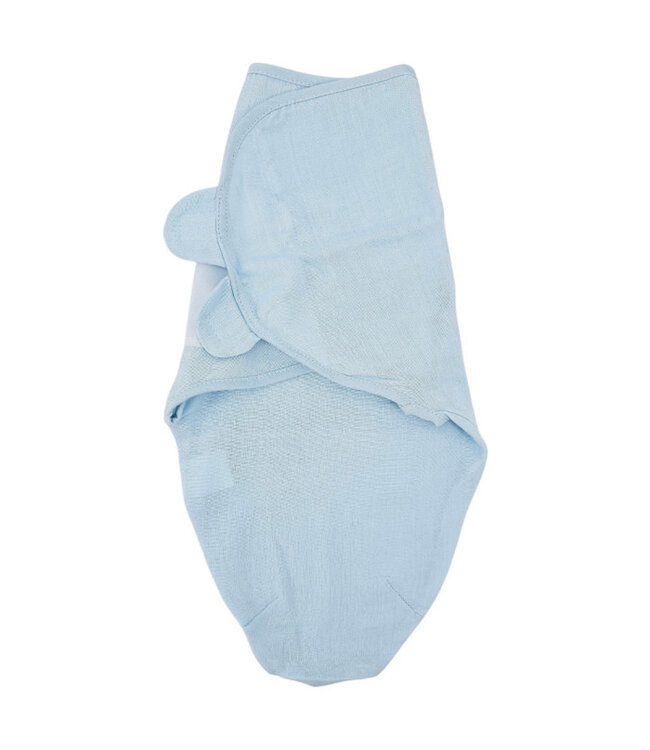 Babymousseline wikkeldoek 3-6 kg BLAUW