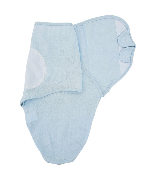 Babymousseline wikkeldoek 3-6 kg BLAUW