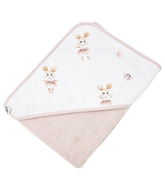 EkoKids Badjas BALLERINA-MUIS/ROZE