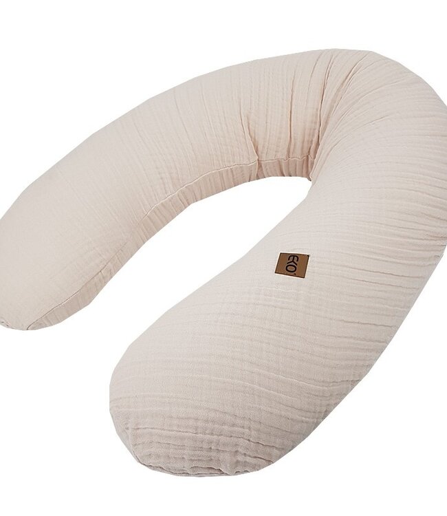 Mousselinekussen voor mama en baby beige