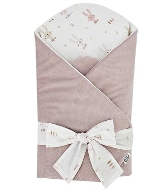 EkoKids Katoenen kegel met VELVET BUNNY/ROZE