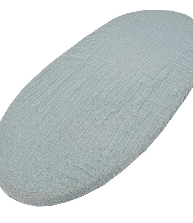 Mousseline hoeslaken met elastische band 40 x 80 cm roze