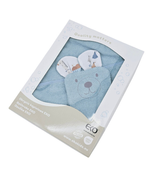 Bamboe badjas met washandje EKO GIRAFFE