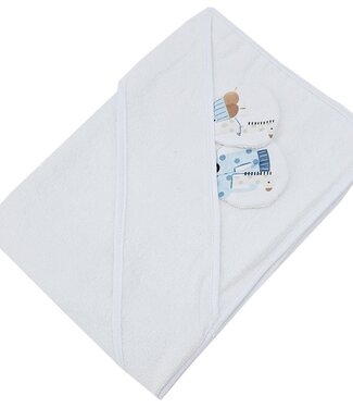 EkoKids Bamboe badjas GIRAFFE/WIT