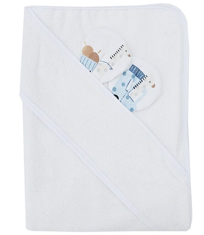 Bamboe badjas GIRAFFE/WIT