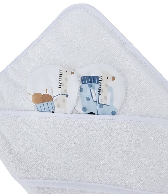 Bamboe badjas GIRAFFE/WIT