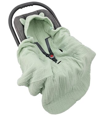 EkoKids Slaapzak voor autostoeltje met 3- en 5-puntsgordels MINT