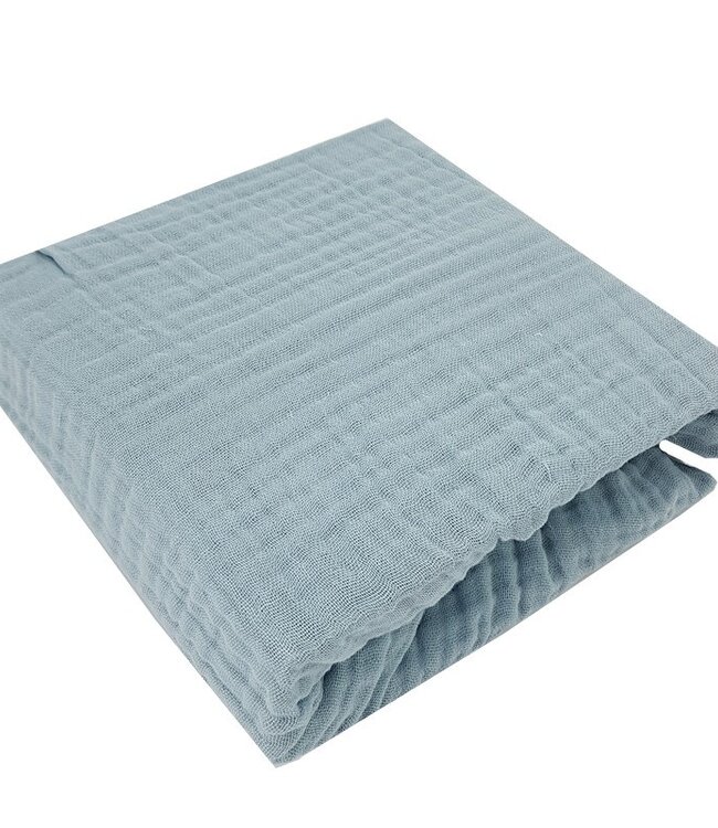 Mousseline hoeslaken met elastiek 140 x 70 cm honing