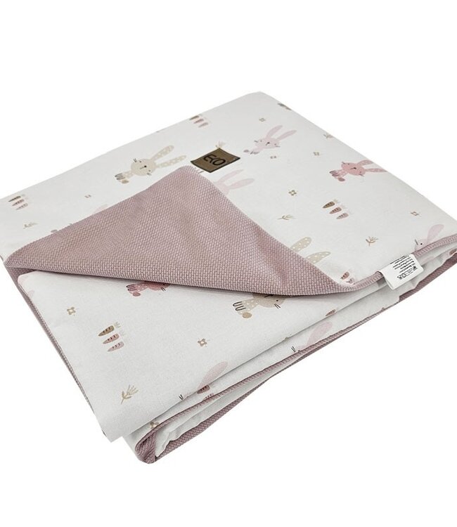 Educatief speelkleed met voering VELVET BUNNY/roze