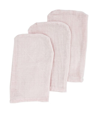EkoKids Mousseline washandjes mix 3 stuks roze