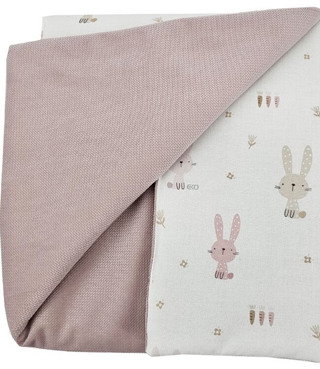 Educatief speelkleed met voering VELVET BUNNY/roze