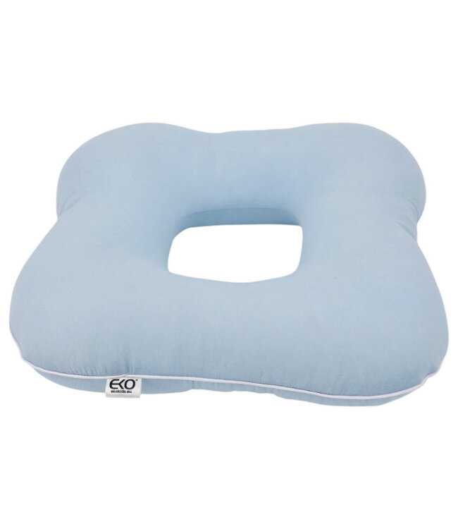 Mousseline postnataal kussen blauw