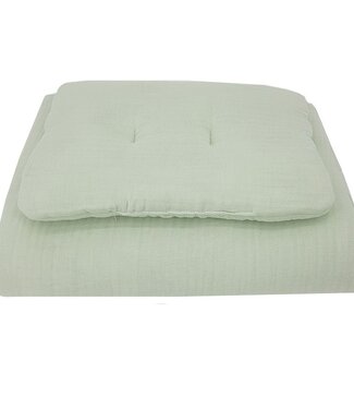 EkoKids Mousseline ledikantbeddengoedset MINT