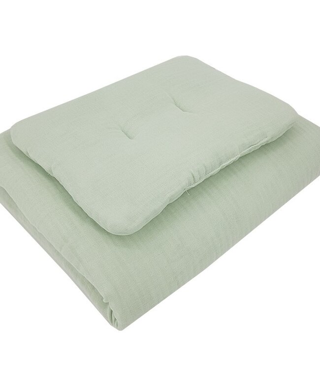 Mousseline ledikantbeddengoedset MINT