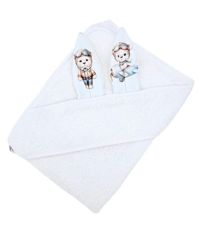 Katoenen badjas PILOOT BEER/WIT