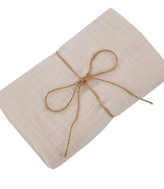 EkoKids Mousseline wikkeldoek en luierdoek 80 x 80 cm, 2 stuks, beige