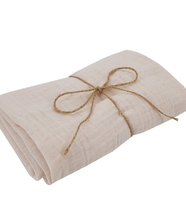 Mousseline wikkeldoek en luierdoek 80 x 80 cm, 2 stuks, beige