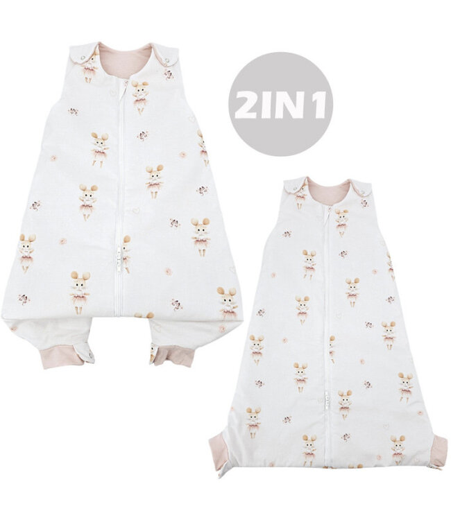 2-in-1 multifunctionele babyslaapzak BALLERINA-MUIS