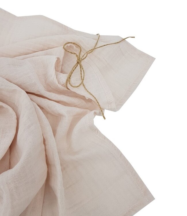 Mousseline wikkeldoek en luierdoek 80 x 80 cm, 2 stuks, beige