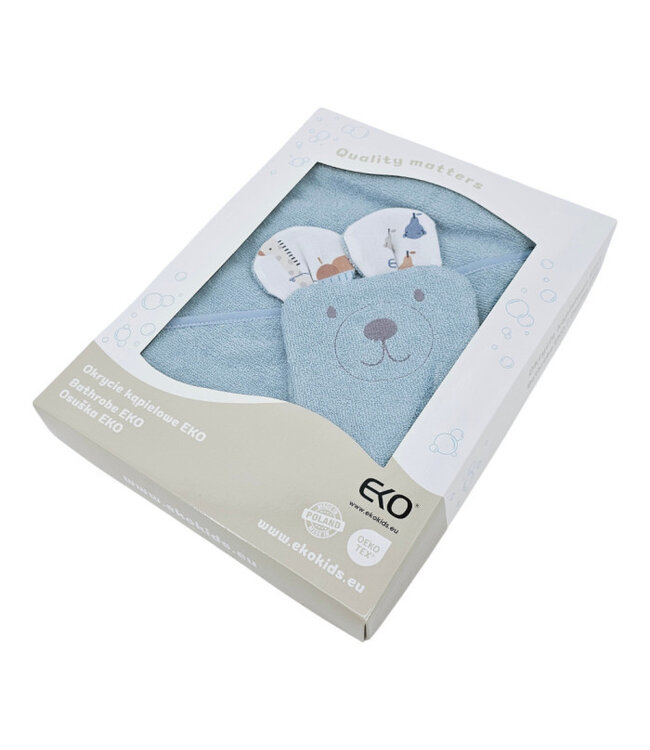 Bamboe badjas met washandje EKO GIRAFFE