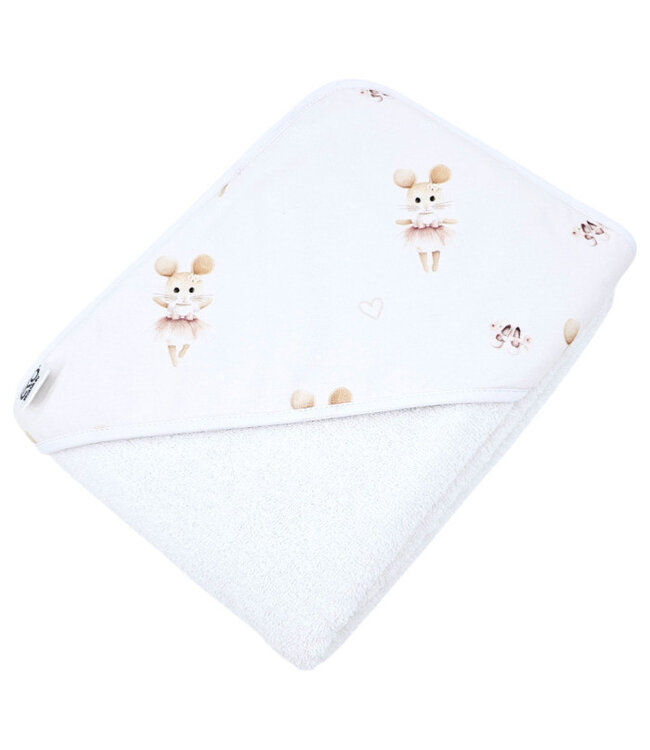 Badjas Ballerina-muis/wit