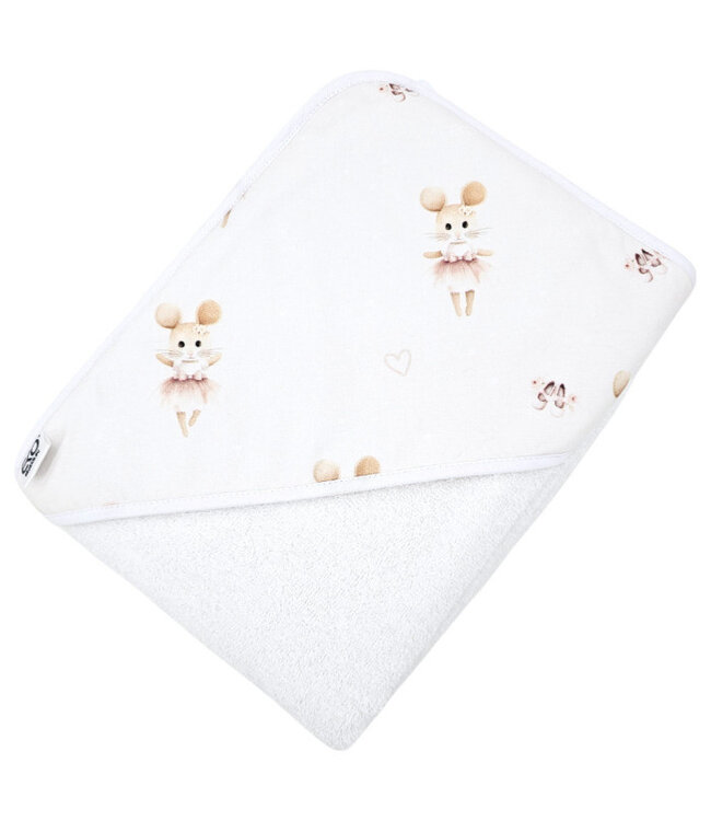 Badjas Ballerina-muis/wit