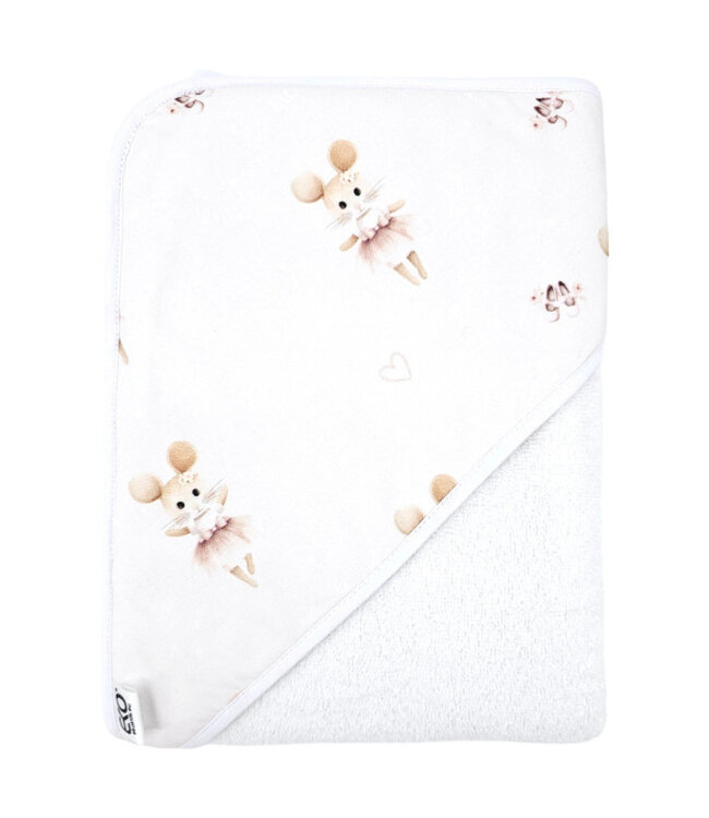 Badjas Ballerina-muis/wit