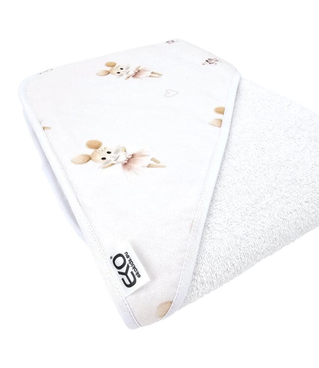 Badjas Ballerina-muis/wit