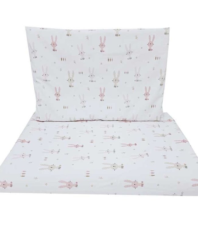 Bedrukte katoenen dekbedovertrekset - 2-delig 135x100 cm BUNNY