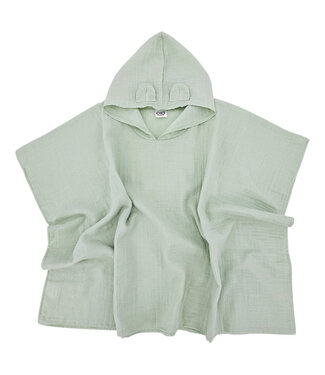 EkoKids Mousseline poncho mintgroen