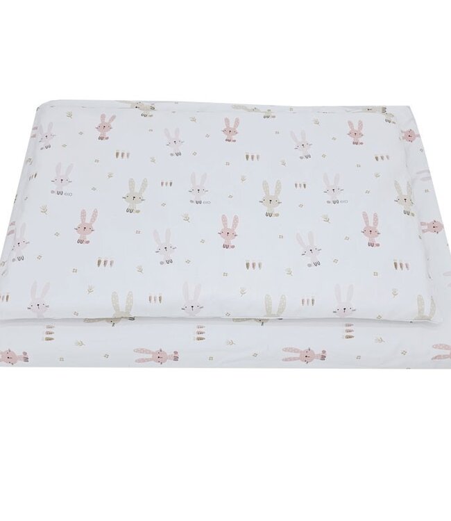 Bedrukte katoenen dekbedovertrekset - 2-delig 135x100 cm BUNNY