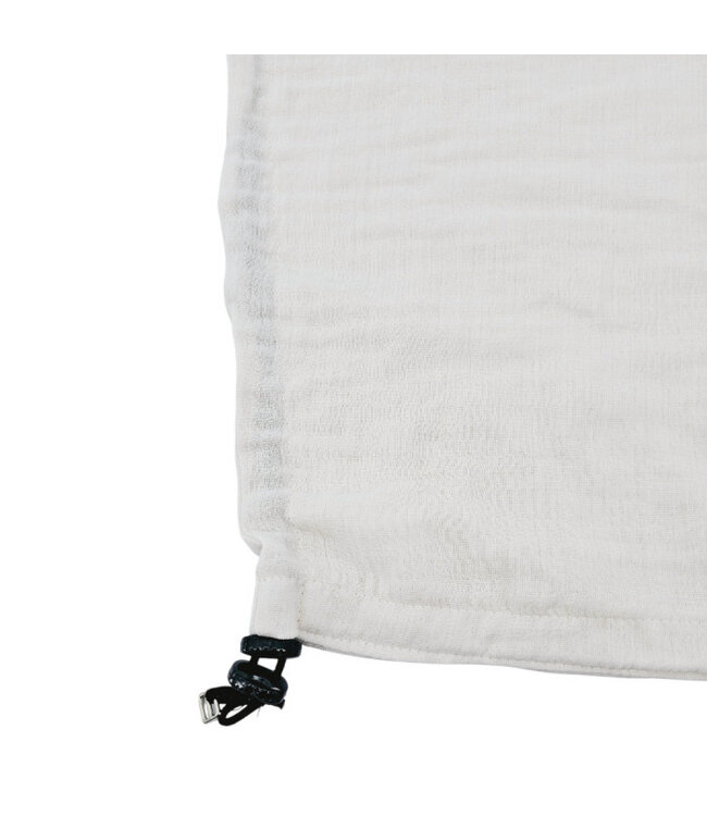 Mousseline zonneklep beige