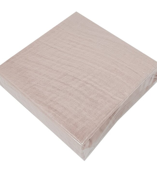 Mousseline hoeslaken met elastische band 120 x 60 cm roze
