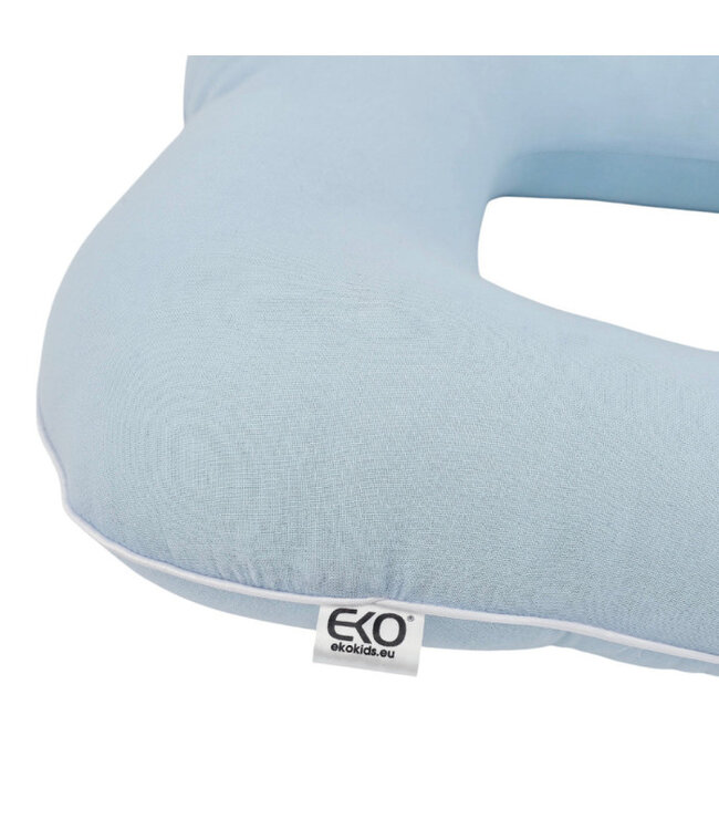 Mousseline postnataal kussen blauw