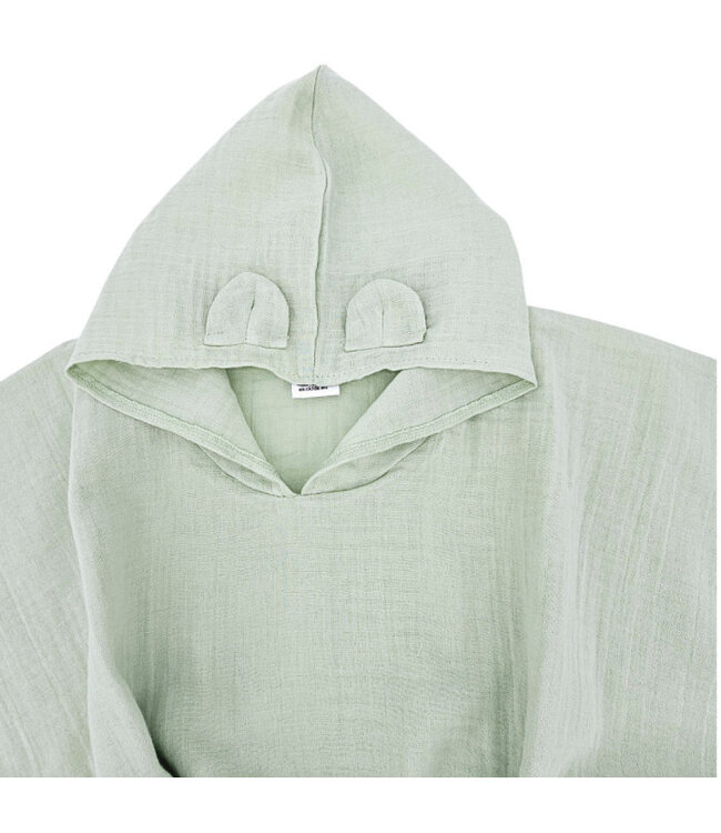 Mousseline poncho mintgroen