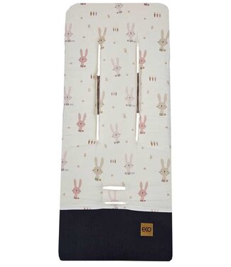 EkoKids Kinderwagen inlegger met memory-schuim MEMORY BUNNY/roze
